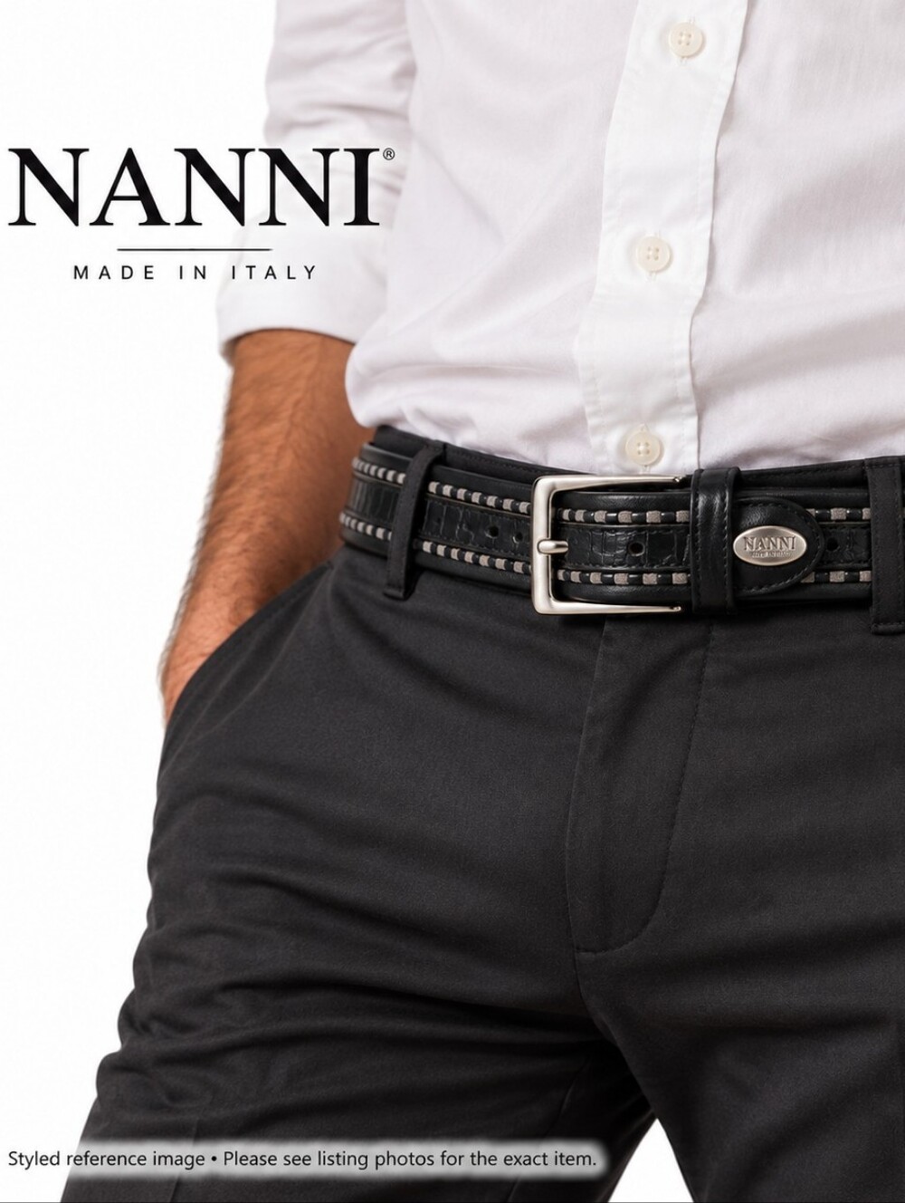 Vintage NANNI Men's Black Belt